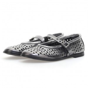 A.S.98 Jacaline flat shoes Dames Titanium | BE-RGWNVA702