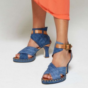 A.S.98 Voni Sandalen Dames Blauw | BE-TORYWU251