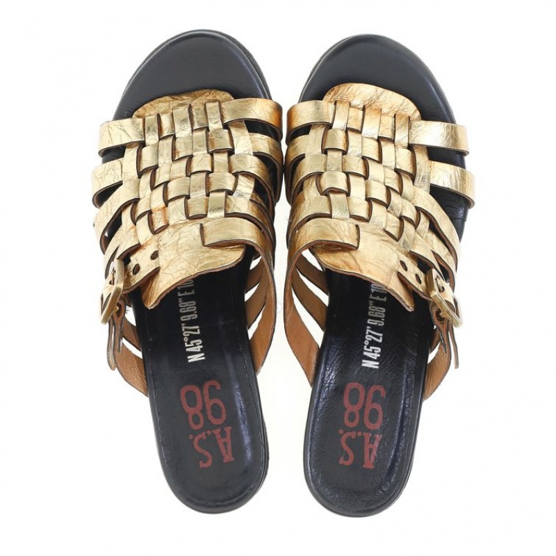 A.S.98 Abigayle Sandalen Dames Goud | BE-UQDIWO267