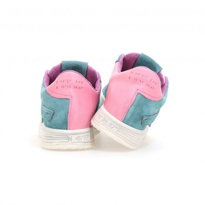 A.S.98 Adria Sneakers Dames Groen Rood | BE-PVUXRN084