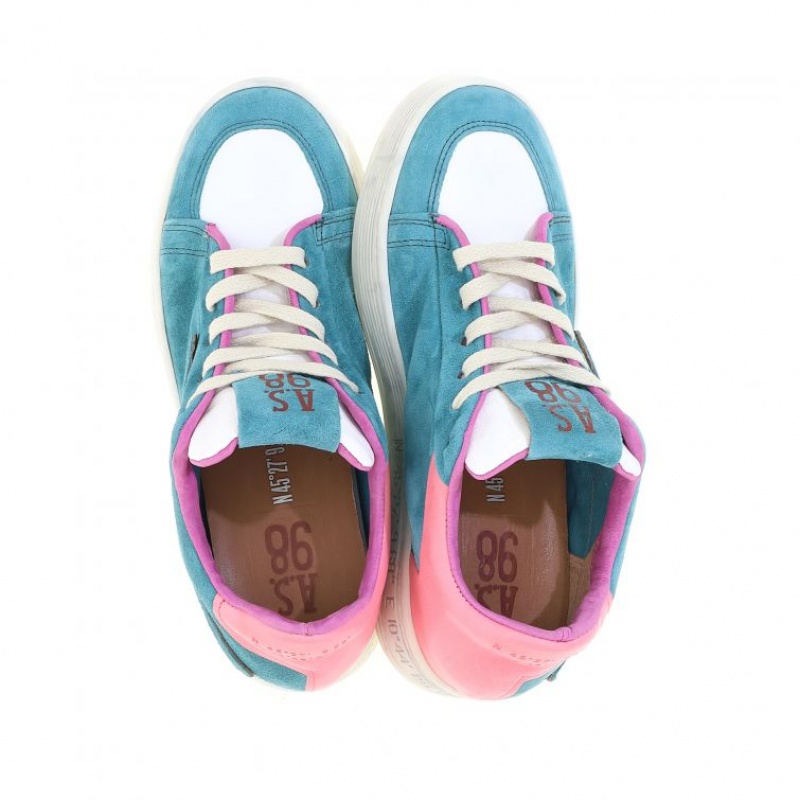 A.S.98 Adria Sneakers Dames Groen Rood | BE-PVUXRN084