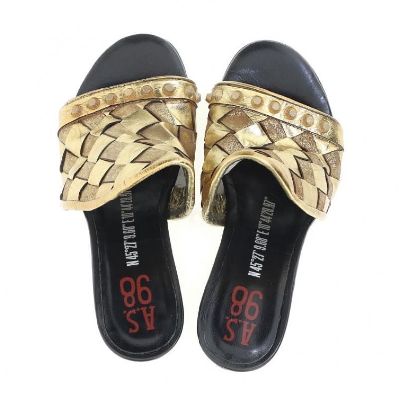 A.S.98 Bailee Sandalen Dames Goud | BE-IZESJY263