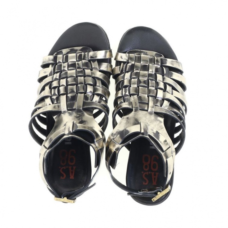 A.S.98 Barb Sandalen Dames Platina | BE-XYGOKR716