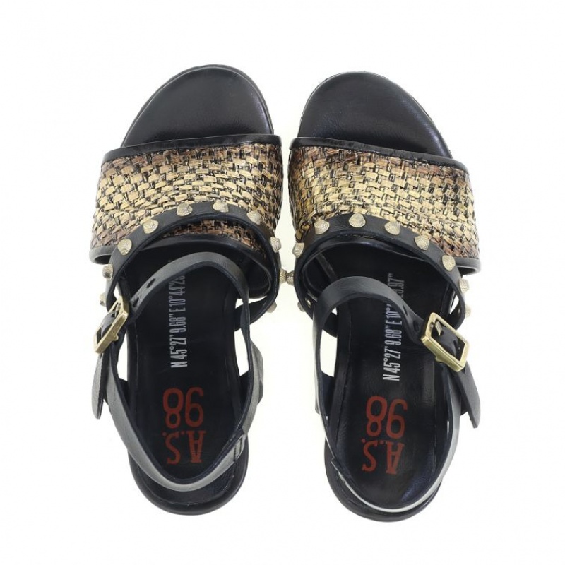 A.S.98 Becci Sandalen Dames Zwart | BE-XCKNIR632