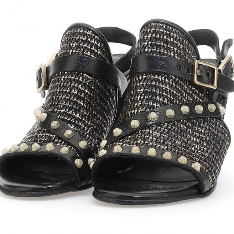 A.S.98 Beckah Sandalen Dames Zwart | BE-UNLERX790
