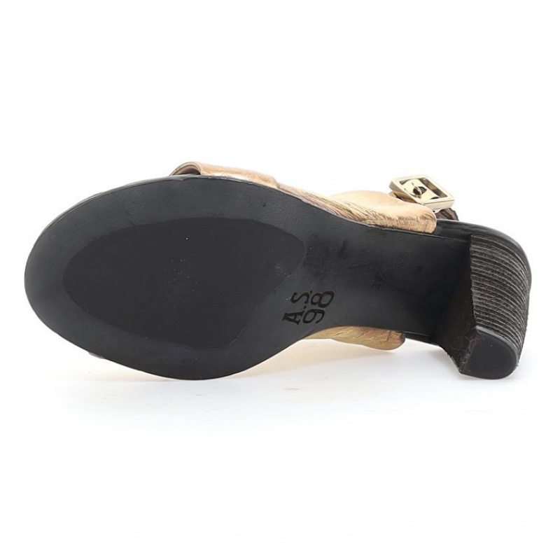 A.S.98 Bertha Sandalen Dames Goud | BE-XDOJBA308