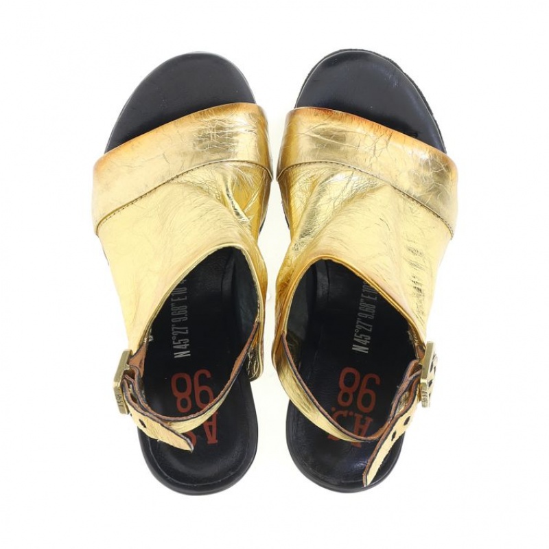 A.S.98 Bertha Sandalen Dames Goud | BE-XDOJBA308