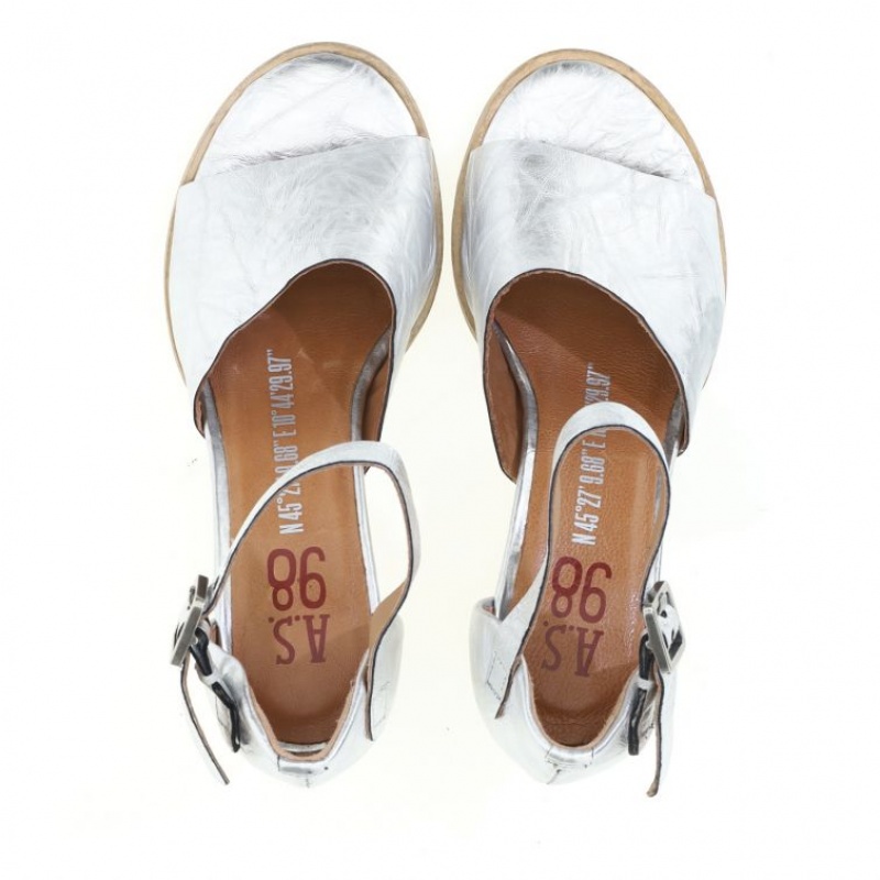 A.S.98 Bess Sandalen Dames Zilver | BE-CBVFAJ378