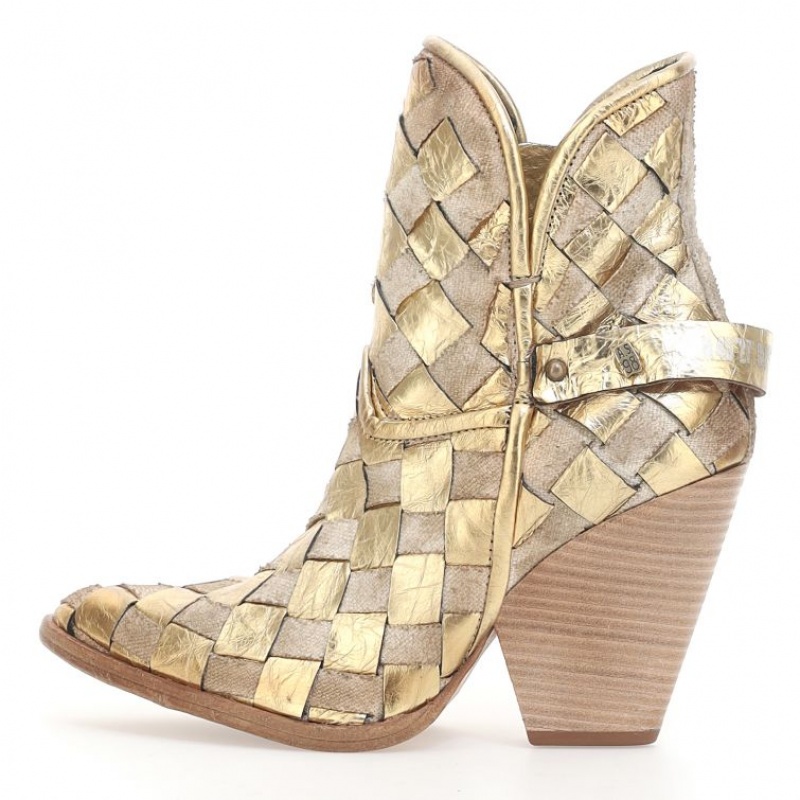 A.S.98 Bette Ankle boots Dames Goud | BE-KQDBZV160