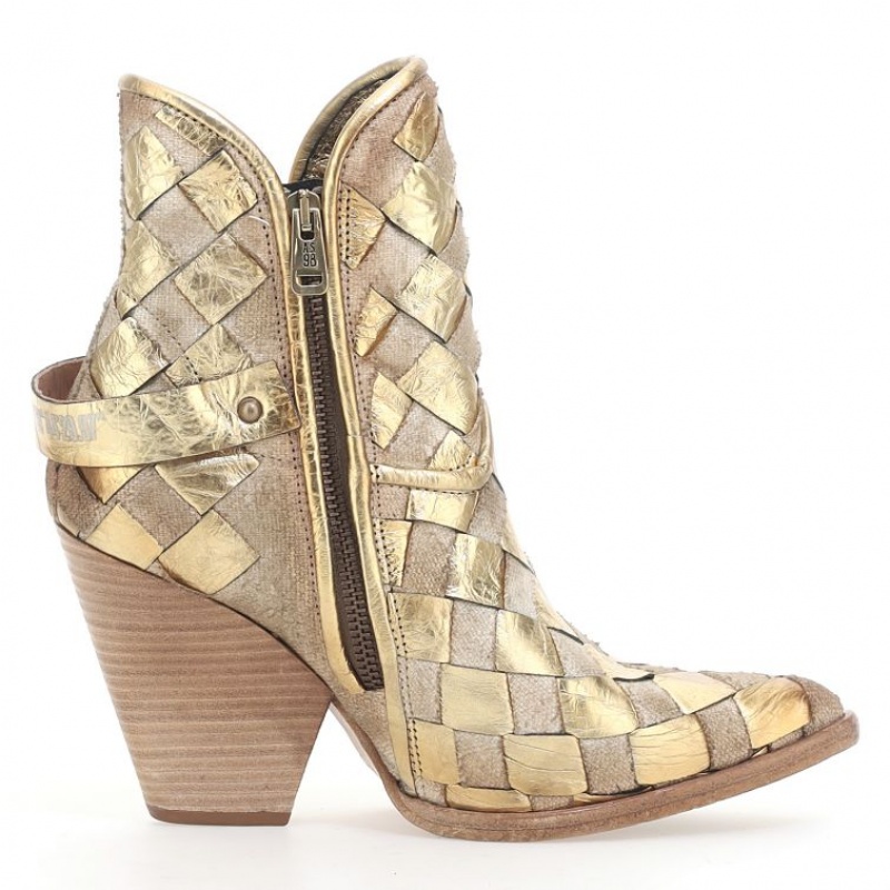 A.S.98 Bette Ankle boots Dames Goud | BE-KQDBZV160