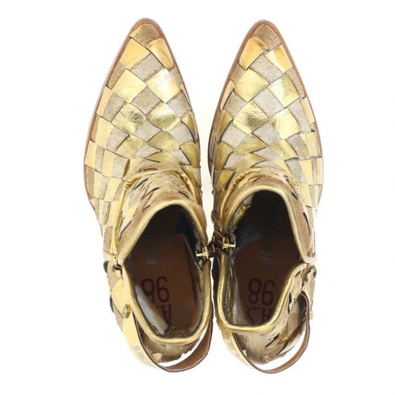 A.S.98 Bette Ankle boots Dames Goud | BE-KQDBZV160
