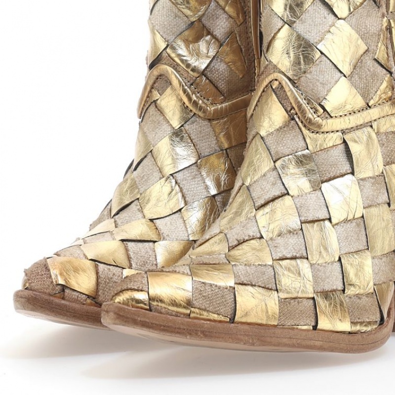 A.S.98 Bette Ankle boots Dames Goud | BE-KQDBZV160