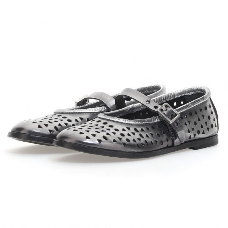 A.S.98 Jacaline flat shoes Dames Titanium | BE-RGWNVA702