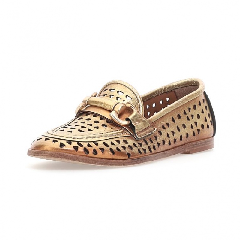 A.S.98 Jacklyn flat shoes Dames Goud | BE-VOXSMQ194