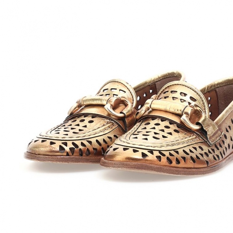 A.S.98 Jacklyn flat shoes Dames Goud | BE-VOXSMQ194