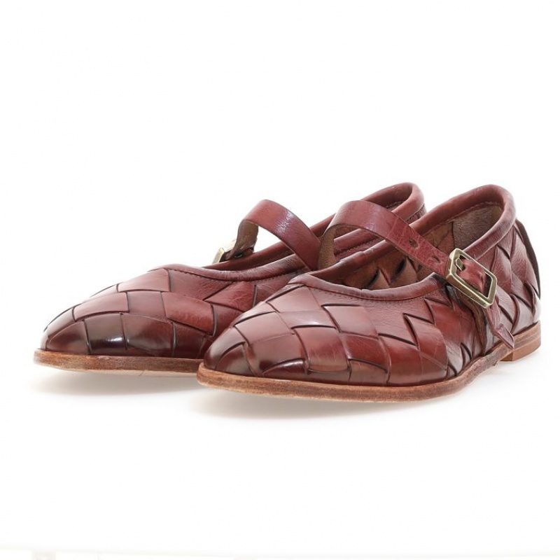 A.S.98 Janae flat shoes Dames Bordeaux | BE-QXRUTJ018