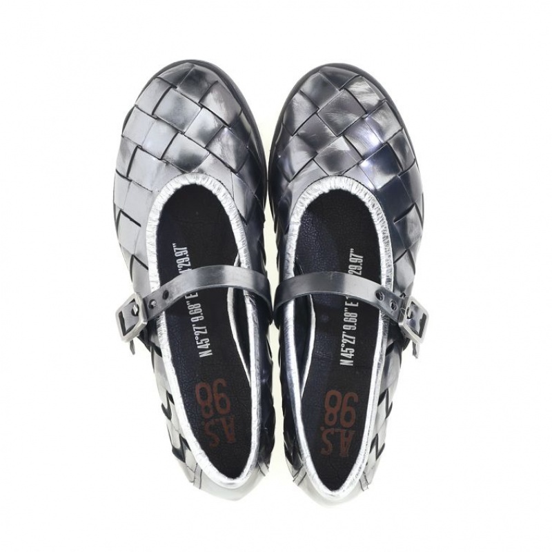 A.S.98 Janae flat shoes Dames Titanium | BE-HUWSBG582