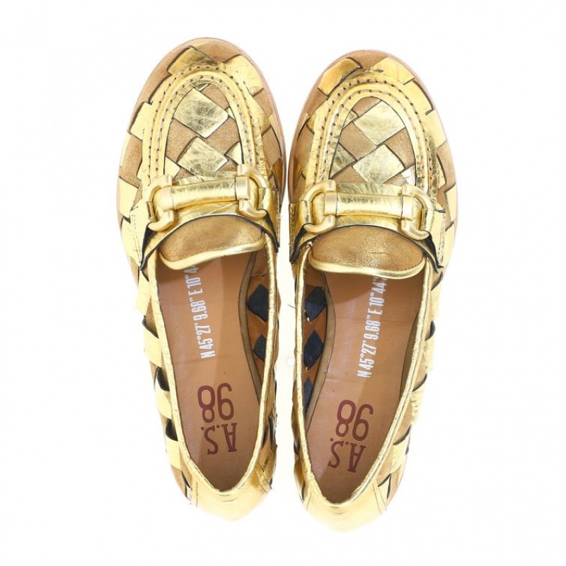 A.S.98 Janel flat shoes Dames Goud | BE-KOJVFW902