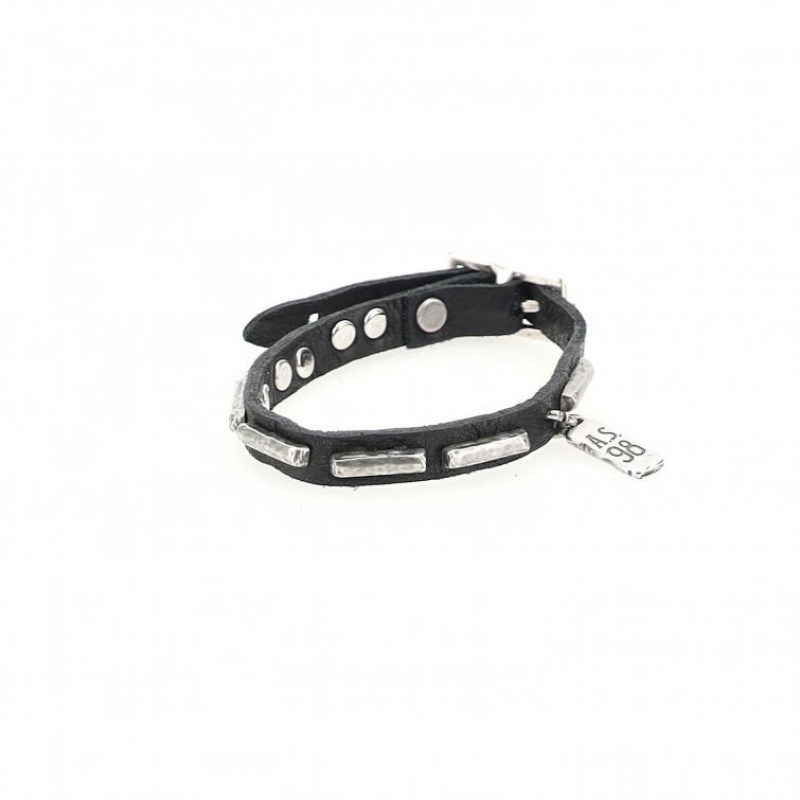 A.S.98 Jeff Armband Unisex Zwart | BE-MBPXKH928