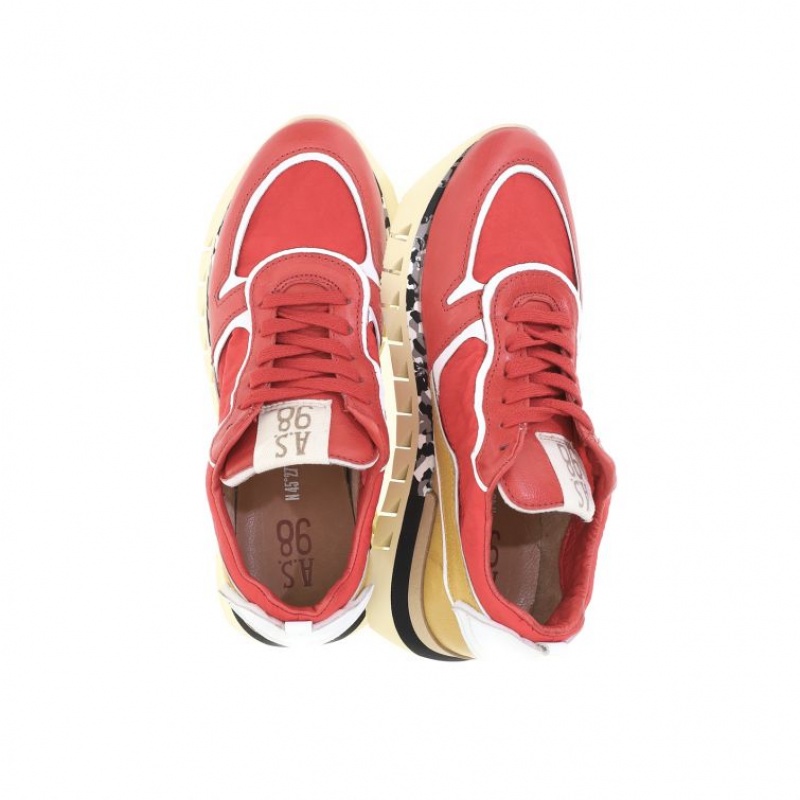 A.S.98 Julian Sneakers Heren Rood | BE-OAEZHS613