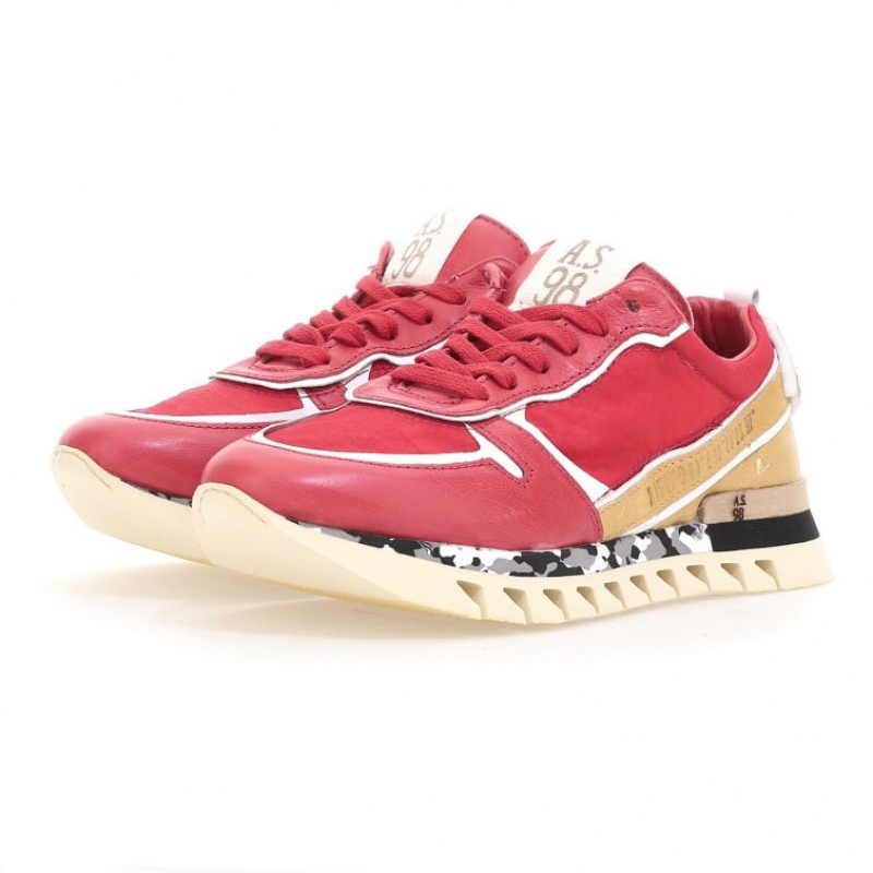 A.S.98 Julian Sneakers Heren Rood | BE-OAEZHS613