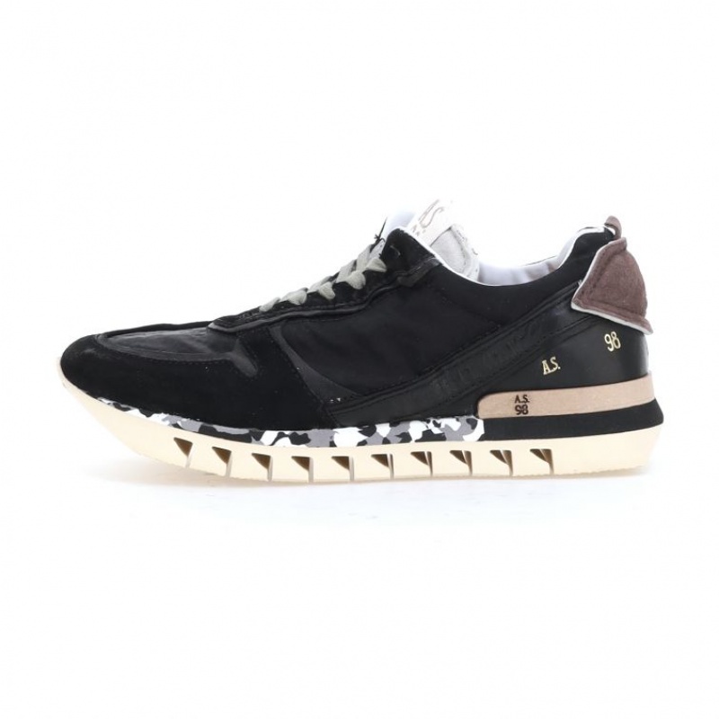 A.S.98 Julian Sneakers Heren Zwart | BE-WDYHEU748