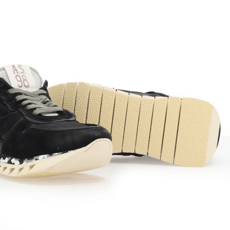 A.S.98 Julian Sneakers Heren Zwart | BE-WDYHEU748