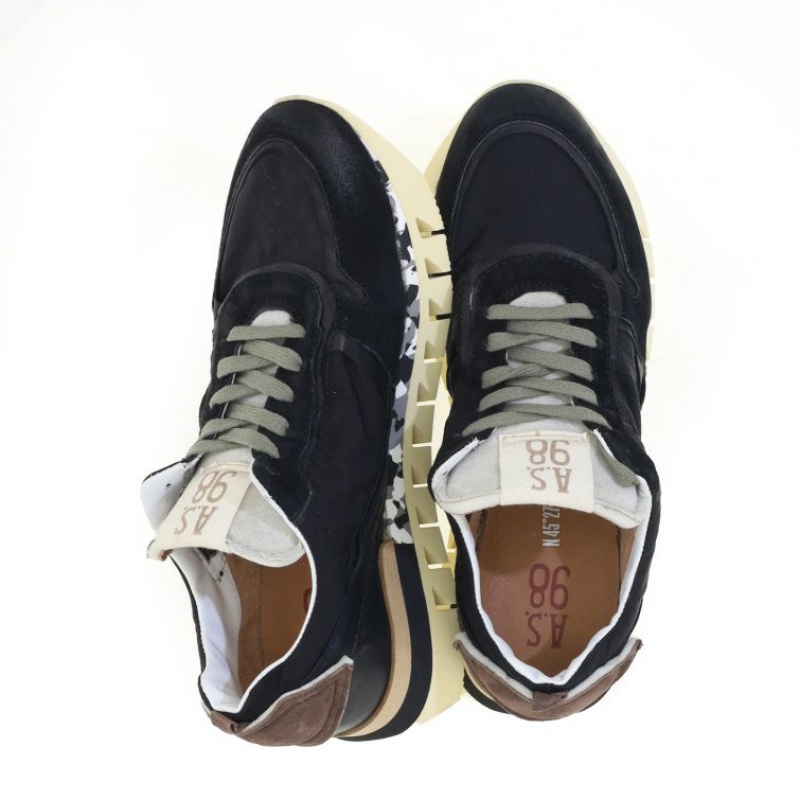 A.S.98 Julian Sneakers Heren Zwart | BE-WDYHEU748