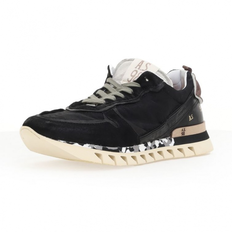 A.S.98 Julian Sneakers Heren Zwart | BE-WDYHEU748