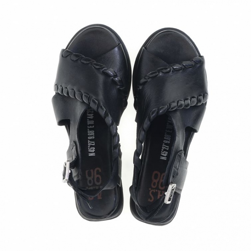 A.S.98 Laz Sandalen Dames Zwart | BE-FZINKE653
