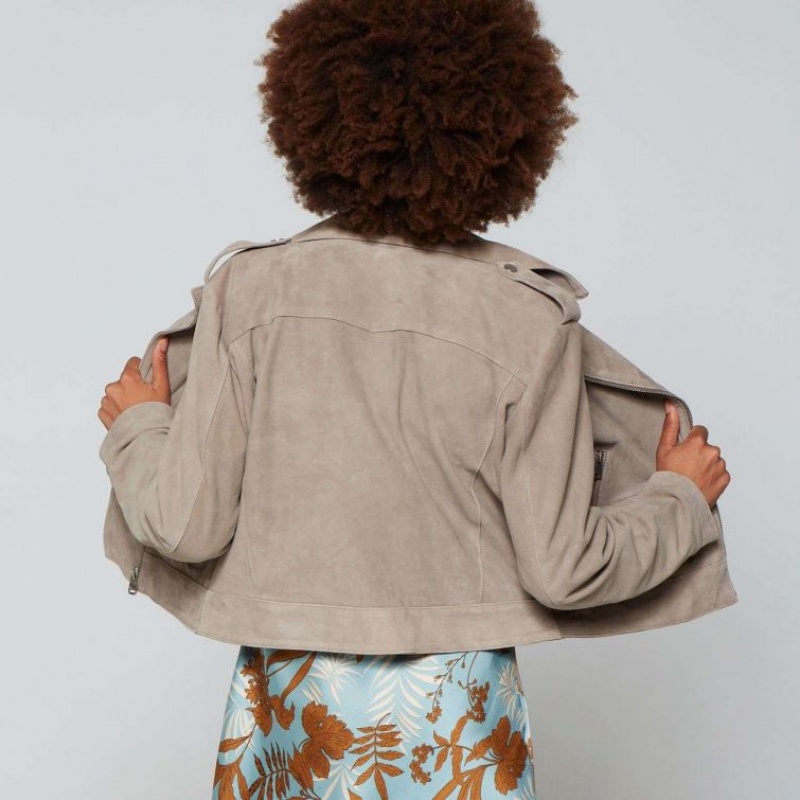 A.S.98 Leren Katy Jassen Dames Grijs | BE-PHDCKU146