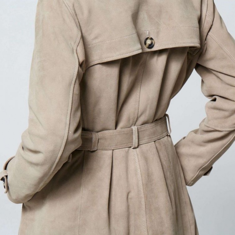A.S.98 Leren Quincy Jassen Dames Grijs | BE-HLRPFD401