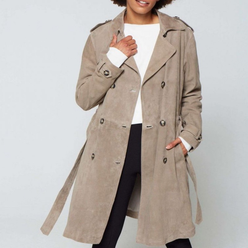 A.S.98 Leren Quincy Jassen Dames Grijs | BE-HLRPFD401