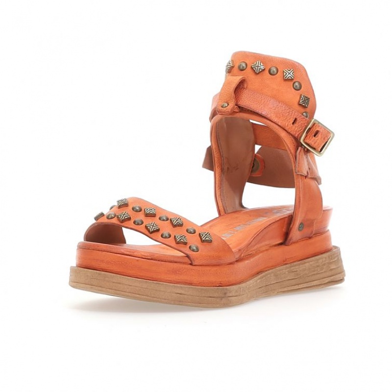 A.S.98 Leta Sandalen Dames Oranje | BE-QOYLMB473