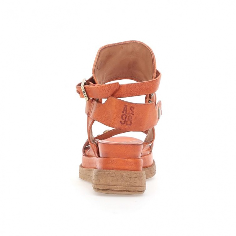A.S.98 Leta Sandalen Dames Oranje | BE-QOYLMB473