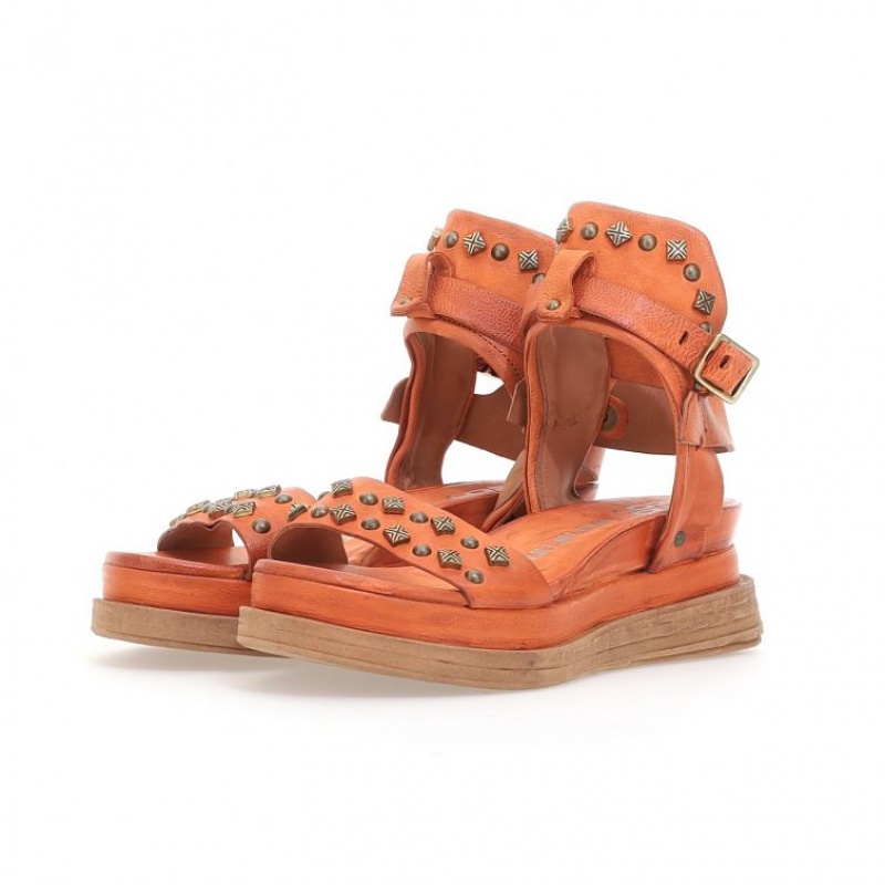 A.S.98 Leta Sandalen Dames Oranje | BE-QOYLMB473