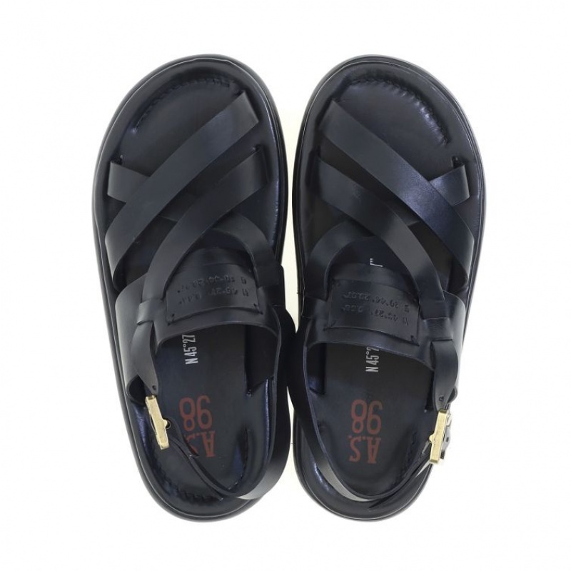 A.S.98 Milford Sandalen Heren Zwart | BE-MSDYNH527