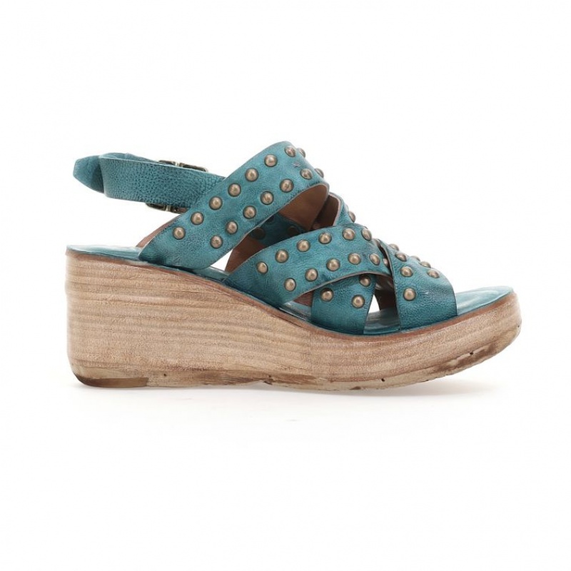 A.S.98 Normand Sandalen Dames Groen | BE-BCLOWQ503