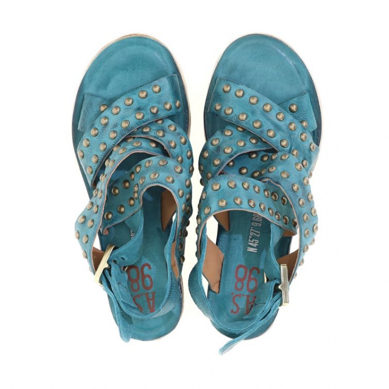 A.S.98 Normand Sandalen Dames Groen | BE-BCLOWQ503