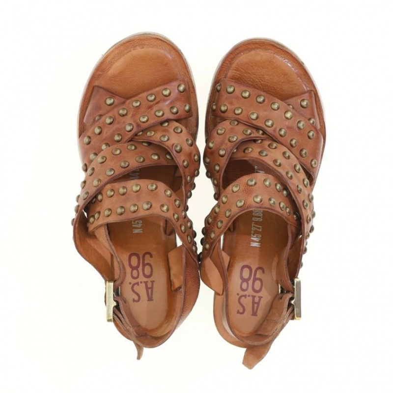A.S.98 Normand Sandalen Dames Khaki | BE-REJMUN410