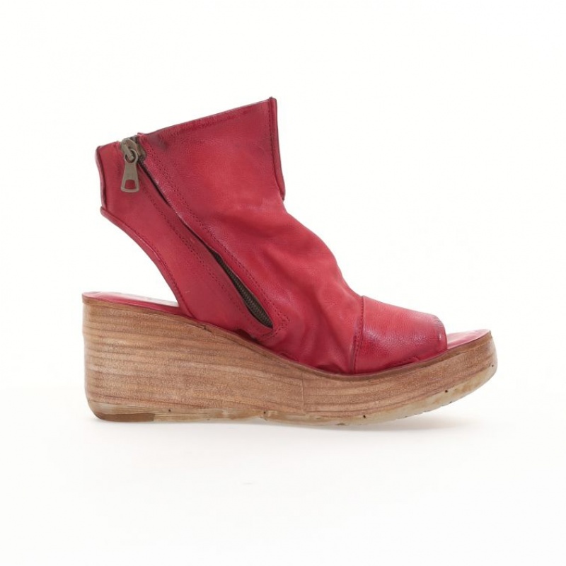 A.S.98 Nowell Sandalen Dames Donkerrood | BE-YZVHWS958