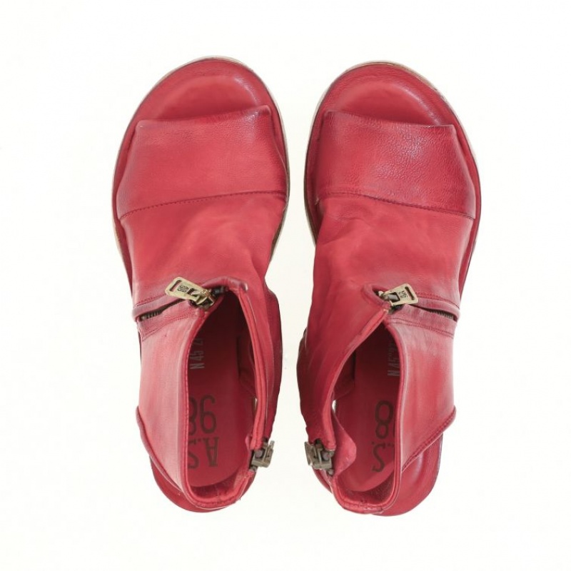 A.S.98 Nowell Sandalen Dames Donkerrood | BE-YZVHWS958