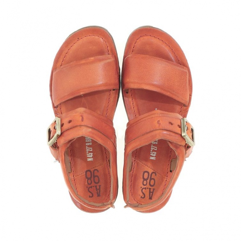 A.S.98 Ria Sandalen Dames Oranje | BE-ZESYTM963