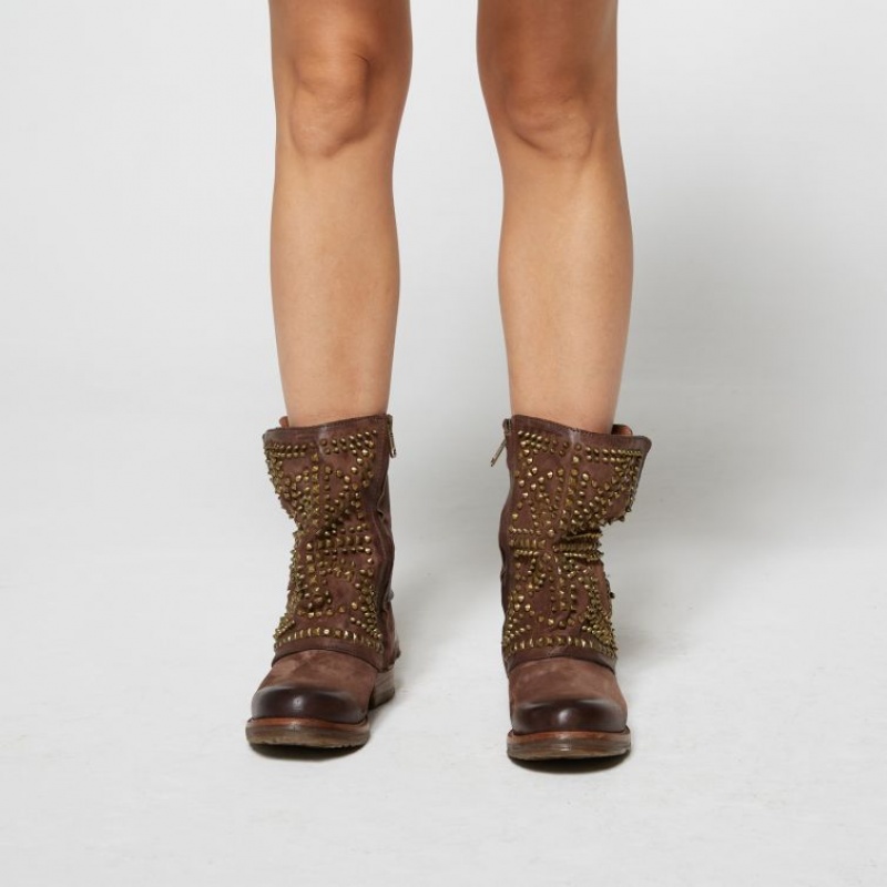 A.S.98 Shana Ankle boots Dames Chocola | BE-SNEHRK865