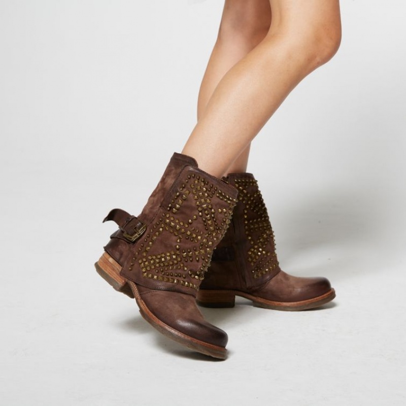 A.S.98 Shana Ankle boots Dames Chocola | BE-SNEHRK865