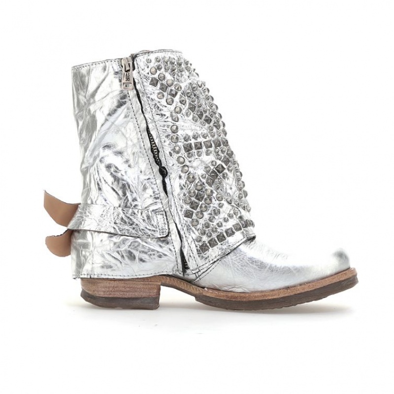 A.S.98 Shana Ankle boots Dames Zilver | BE-AXQGMD094