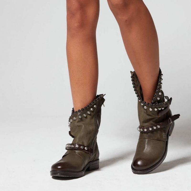 A.S.98 Verti 207239 Ankle boots Dames Groen | BE-IQDGVZ614