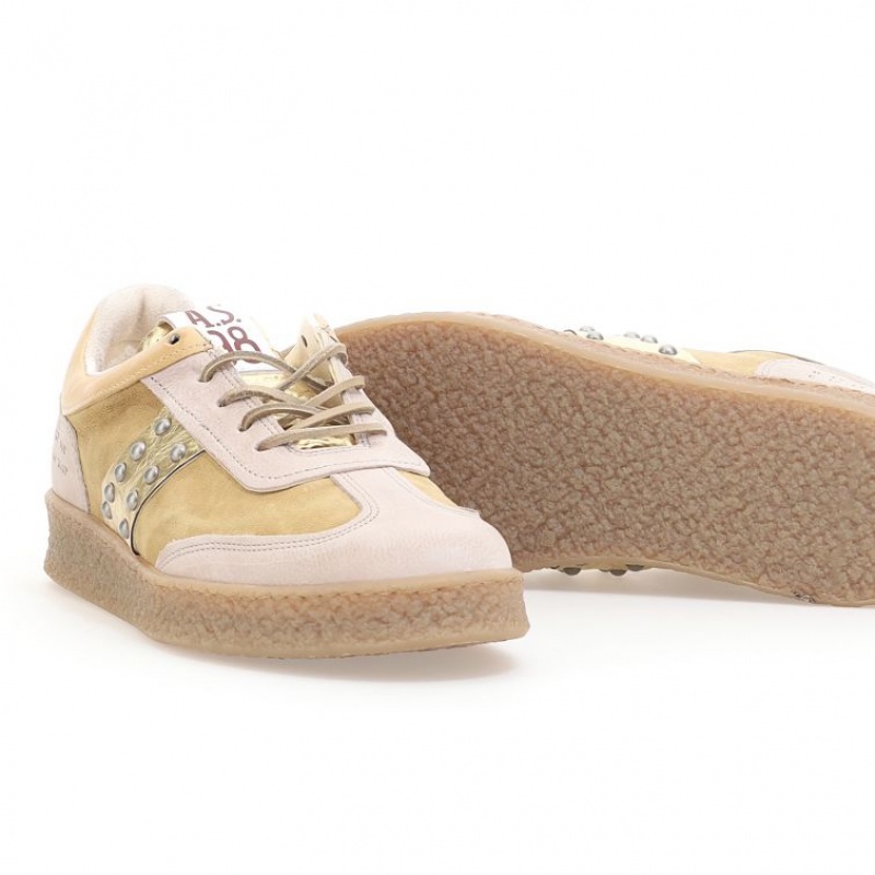 A.S.98 Waldo Sneakers Heren Geel | BE-UCDLNZ750