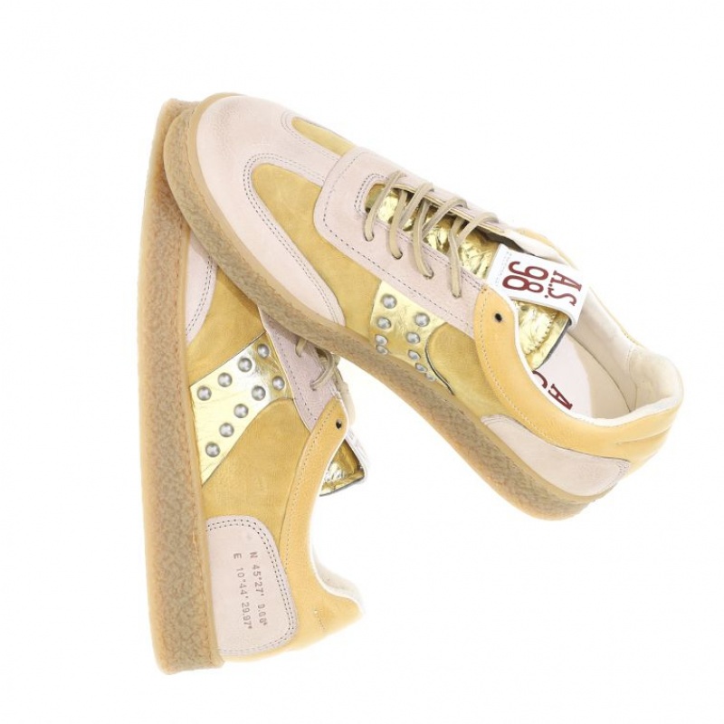 A.S.98 Waldo Sneakers Heren Geel | BE-UCDLNZ750