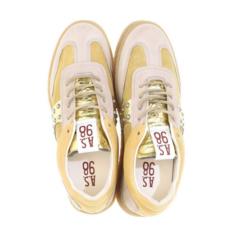 A.S.98 Waldo Sneakers Heren Geel | BE-UCDLNZ750